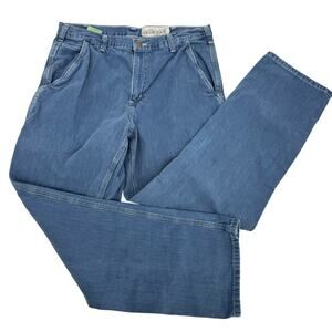 Carhartt Men's Dungaree Fit Cotton Workwear Jeans Pants Blue Size 34